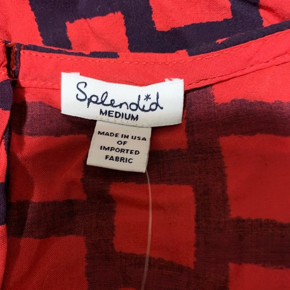 Splendid red patterned blouse - Picture 3 of 5